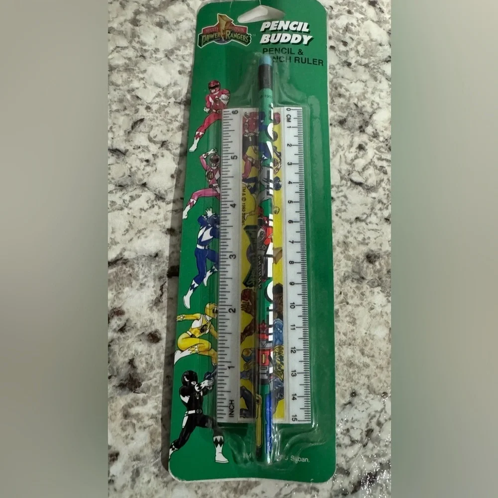 Power Rangers 1993 Pencil Buddy Pencil & 6